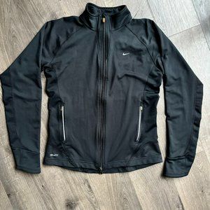 NIKE FIT DRY MEDIUM BLACK FULL ZIP UP WOMENS JACKET